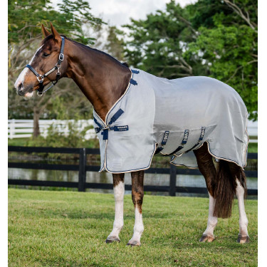 Couverture anti-mouches Horseware Protector Rambo Argent / marine