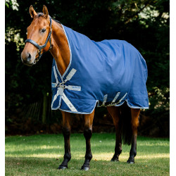 Couverture Horseware Rhino Wug Turnout 0g 100D Noir / gris titane / bleu classique