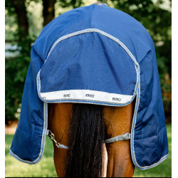 Couverture Horseware Rhino Wug Turnout 0g 100D Noir / gris titane / bleu classique