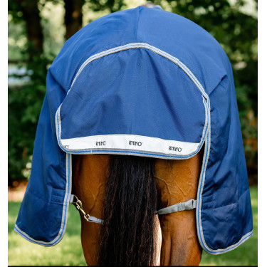 Couverture Horseware Rhino Wug Turnout 0g 100D Noir / gris titane / bleu classique