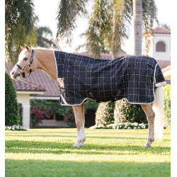 Couverture Horseware Rhino Wug Poney Turnout 0g 1000D Noir / carreaux blanc gris Couverture Horseware Rhino Wug Poney Turnout 0g 1000D Noir / carreaux blanc gris