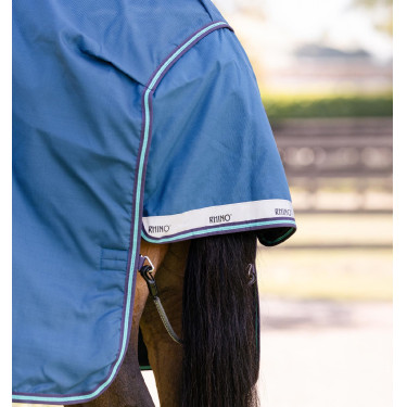 Couverture Horseware Rhino Turnout 100g 1000D Marine / gris / aqua / gris Bleu marine