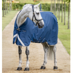 Couverture Horseware Ionic Therapy Turnout 100g 1200D Bleu imperial / argent / marine