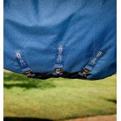 Couverture Horseware Ionic Therapy Turnout 100g 1200D Bleu imperial / argent / marine
