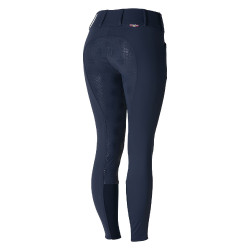 Pantalon Thermo Grand Prix Horze avec fond peau silicone femme Bleu nuit