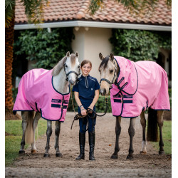 Couverture Horseware Amigo Ripstop 900D Plus Poney Turnout 50g Rose / rose / marine