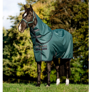 Couverture Horseware Amigo Ripstop 900D Plus Poney Turnout 0g Vert dynastie / marine / argent Couverture Horseware Amigo Ripstop 900D Plus Poney Turnout 0g Vert dynastie / marine / argent