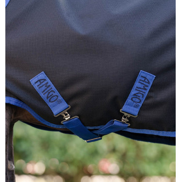 Couverture Horseware Amigo Ripstop 900D Plus Petite Turnout 0g Noir / bleu classique Couverture Horseware Amigo Ripstop 900D Plus Petite Turnout 0g Noir / bleu classique