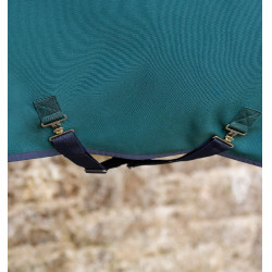 Couverture Horseware Amigo Jersey Poney Cooler Vert dynastie / marine / argent