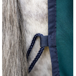 Couverture Horseware Amigo Jersey Poney Cooler Vert dynastie / marine / argent