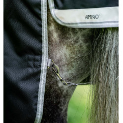 Couverture Horseware Amigo 1200D XL Turnout 50g Noir / gris titane / argent Couverture Horseware Amigo 1200D XL Turnout 50g Noir / gris titane / argent