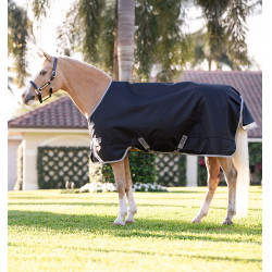 Couverture Horseware Amigo 1200D Poney Turnout 50g Noir / gris titane / argent