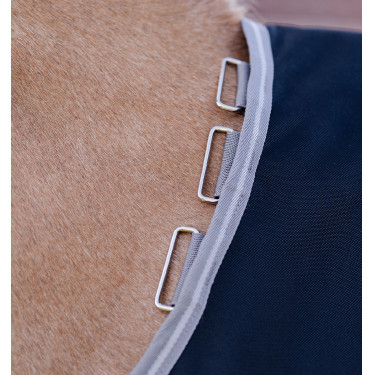 Couverture Horseware Amigo 1200D Poney Turnout 50g Noir / gris titane / argent