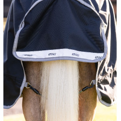 Couverture Horseware Amigo 1200D Poney Turnout 50g Noir / gris titane / argent