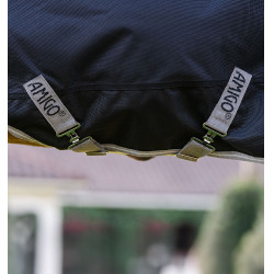 Couverture Horseware Amigo 1200D Poney Turnout 50g Noir / gris titane / argent