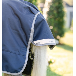 Couverture Horseware Amigo 1200D Plus Poney Turnout 50g Marine / gris titane / argent Bleu marine