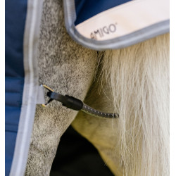 Couverture Horseware Amigo 1200D Plus Poney Turnout 50g Marine / gris titane / argent Bleu marine