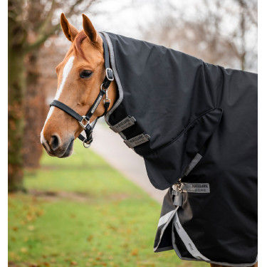 Couverture Horseware Amigo 1200D Integrated Turnout 0g Noir / gris titane / argent