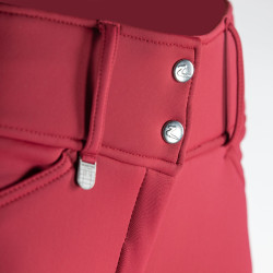 Pantalon Thermo Grand Prix Horze avec fond peau silicone femme Rouge profond