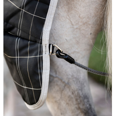 Couverture d'écurie Horseware Rhino 350g VL Noir / carreaux blanc gris Couverture d'écurie Horseware Rhino 350g VL Noir / carreaux blanc gris