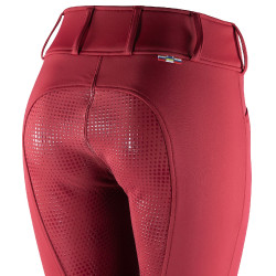 Pantalon Thermo Grand Prix Horze avec fond peau silicone femme Rouge profond