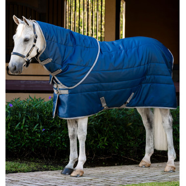 Couverture d'écurie Horseware Amigo Ripstop Insulator Plus Poney 200g Marine / gris titanium Bleu marine