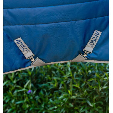 Couverture d'écurie Horseware Amigo Ripstop Insulator Plus 550g Marine / gris titanium Bleu marine