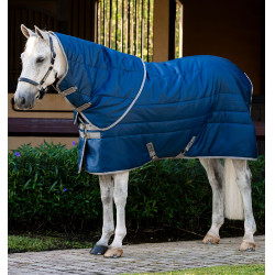 Couverture d'écurie Horseware Amigo Ripstop Insulator Plus 350g Marine / gris titanium Bleu marine