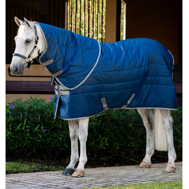 Couverture d'écurie Horseware Amigo Ripstop Insulator Plus 350g Marine / gris titanium Bleu marine
