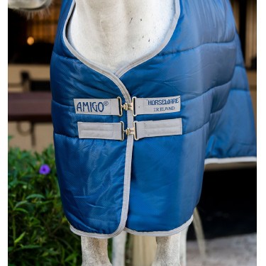 Couverture d'écurie Horseware Amigo Ripstop Insulator 50g Marine / gris titanium Bleu marine