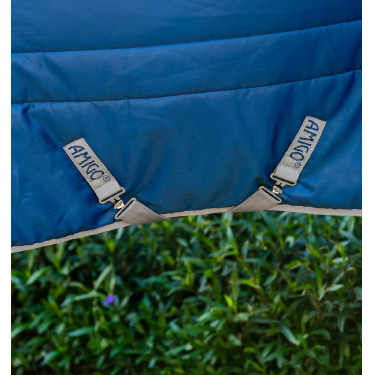 Couverture d'écurie Horseware Amigo Ripstop Insulator 50g Marine / gris titanium Bleu marine