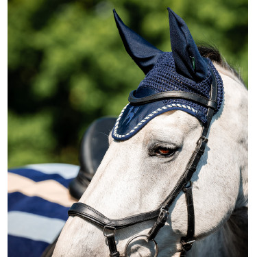 Bonnet anti-mouches Horseware Newmarket Marine witney Bleu marine