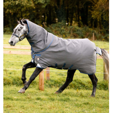 Couverture Horseware Rhino HexStop Plus Turnout 0g 1000D Gris / indigo / marine