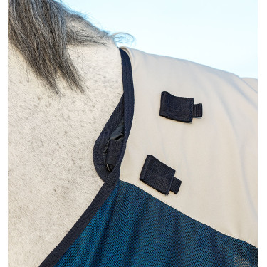 Couverture d'extérieur Horseware Rambo® Summer 0g disque avec doublure 100g 600D Marine / gris Bleu