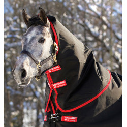 Couvre-cou Horseware 250g pour couverture Rambo Supreme 1680D Noir / rouge Couvre-cou Horseware 250g pour couverture Rambo Supreme 1680D Noir / rouge