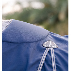 Couverture de box Horseware Rambo Optimo 0g Marine / orage / gris argent Bleu marine