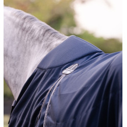 Couverture de box Horseware Rambo Optimo 0g Marine / orage / gris argent Bleu marine