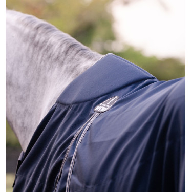 Couverture de box Horseware Rambo Optimo 0g Marine / orage / gris argent Bleu marine