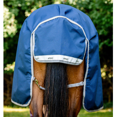 Couverture Horseware Amigo Bravo 12 Wug 0g 1200D Marine / gris titanium / argent Bleu marine