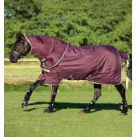 Couverture Horseware Amigo Hero Ripstop Plus avec couvre Cou 0g 600D Figue / marine Violet