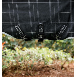 Couverture Horseware Rhino Wug Vari-Layer 450g 1000D Noir / carreaux blanc gris