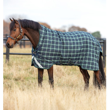 Couverture Horseware Rhino Wug 100g 1000D Vert à carreaux / marine