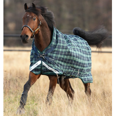 Couverture Horseware Rhino Wug 100g 1000D Vert à carreaux / marine