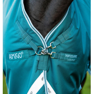 Couverture Horseware High Neck Amigo® Bravo 12 Original 250g 1200D Vert / aqua Couverture Horseware High Neck Amigo® Bravo 12 Original 250g 1200D Vert / aqua