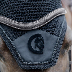 Frontal d'équitation en V tressé cuir Dy'on