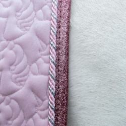 Tapis de selle Kentucky Tête de Licorne Pailleté Rose pâle