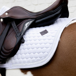 Tapis de Selle Glitter Band Jumping Kentucky Blanc / blanc Tapis de Selle Glitter Band Jumping Kentucky Blanc / blanc