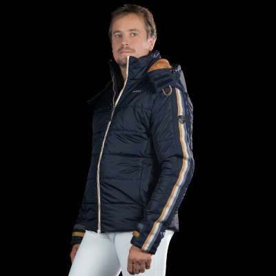 Blouson imperméable homme Iso Flags & Cup Bleu marine