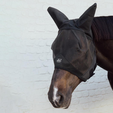 Masque anti-mouches cheval avec oreilles anti-bruit