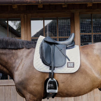 Tapis de selle de compétition 2 numéros Dressage Kentucky Blanc Tapis de selle de compétition 2 numéros Dressage Kentucky Blanc